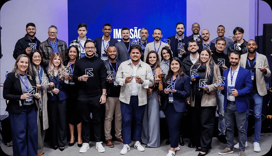 Turma do Sprint reunida no palco